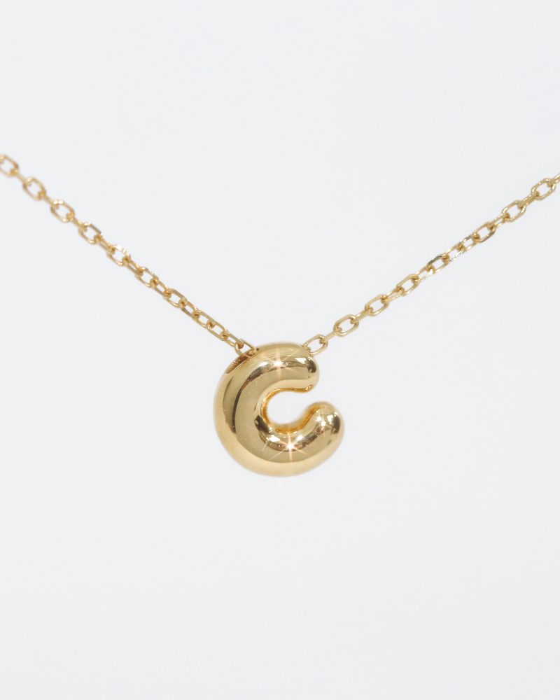 (A to Z) Initial Plain Gold Necklace