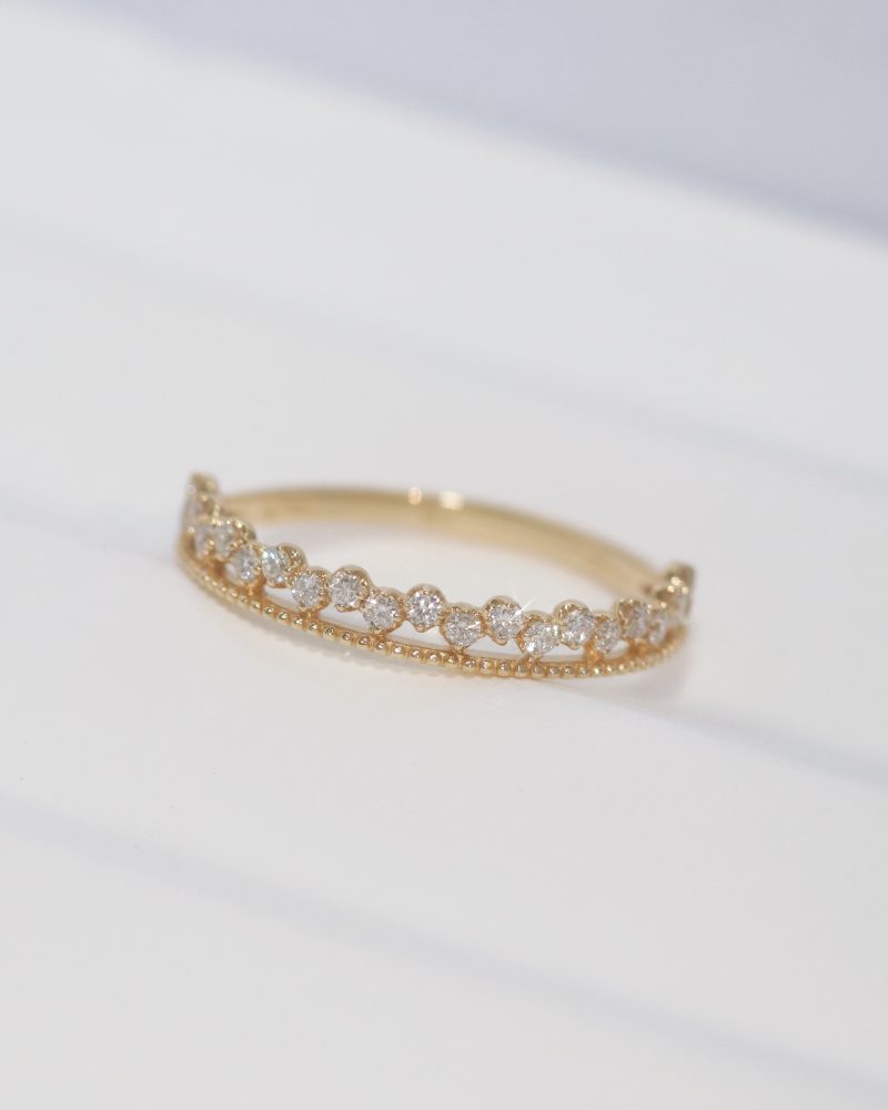 Beaded Diamond Ring
