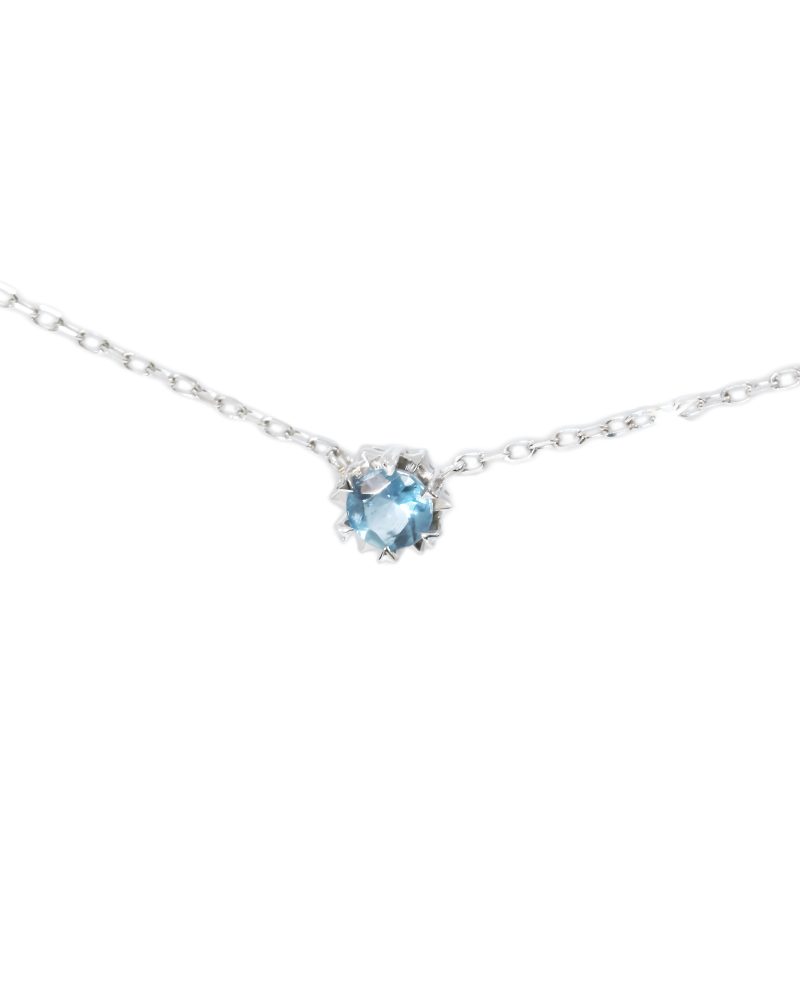 Snow Setting Aquamarine Necklace