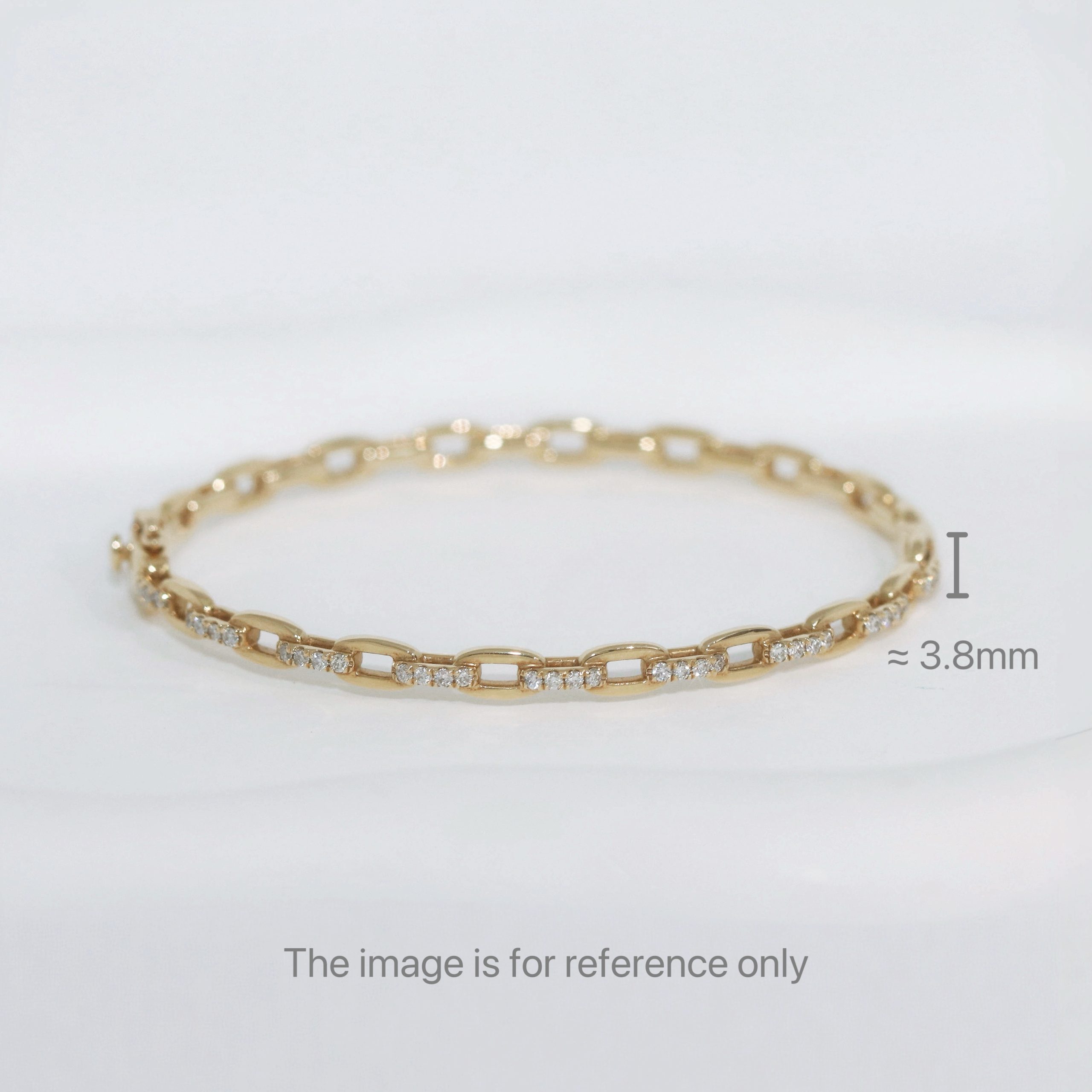 Chain Diamond Bangle | 14K/18K Gold Chain Diamond Bangle