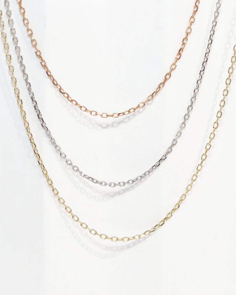 Plain Gold Cross Chain Necklace