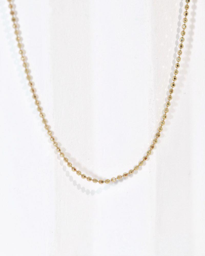 Plain Gold Ball Chain Necklace