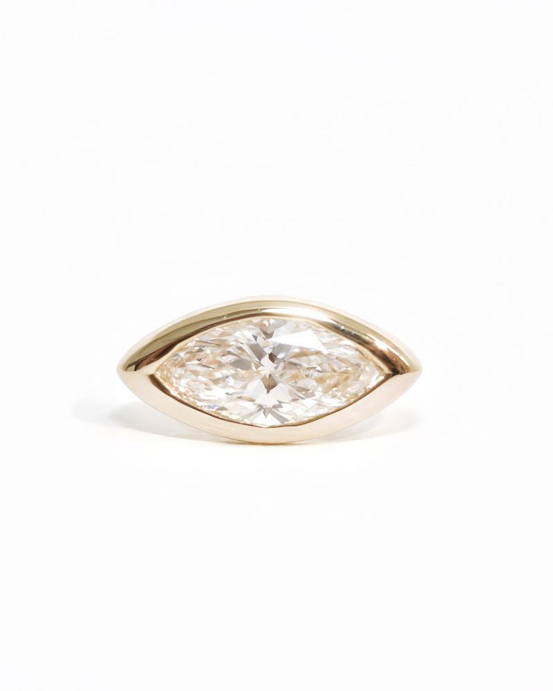 Eye of Light Marquise Diamond Bezel Pendant