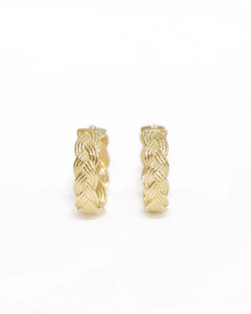 Braided Gold Hoop Earrings