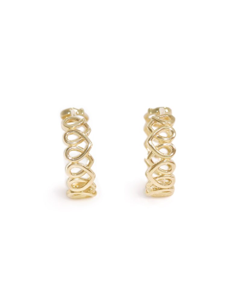 Braided Heart Hoop Earring