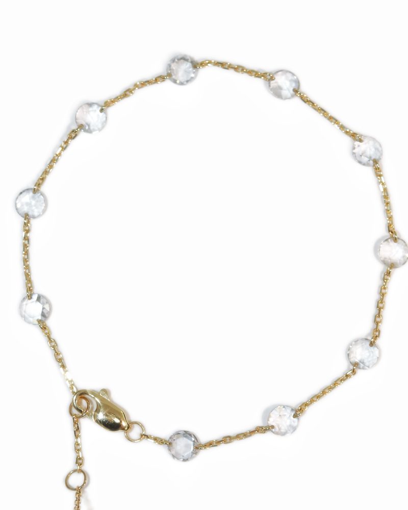 Rose Cut Laser Hole Diamond Bracelet
