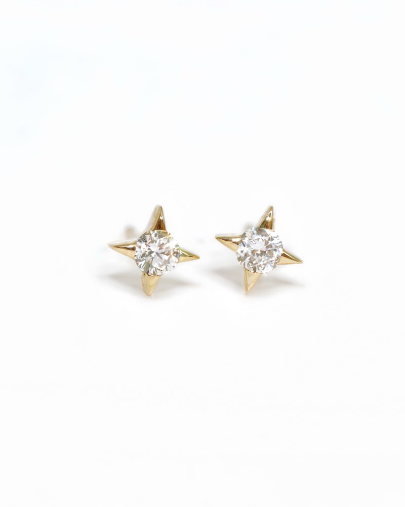 Star Diamond Stud Earrings