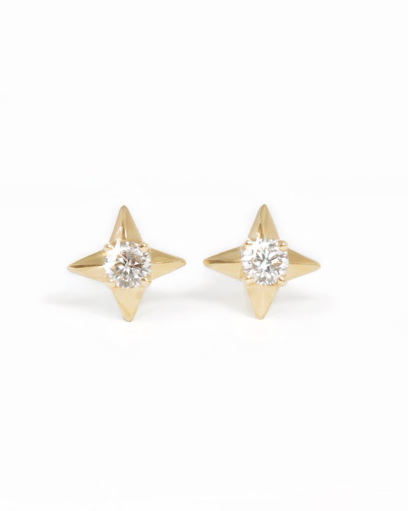 Star Diamond Stud Earrings