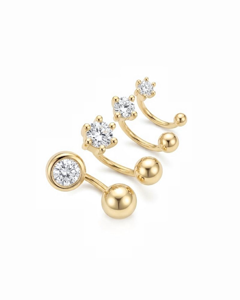 Dual-Head Diamond Hoop Earring-雙頭鑽石圈形耳環