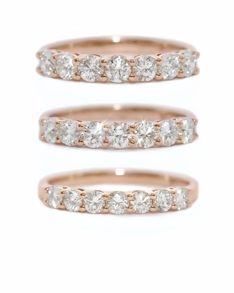 7-Stone  Half Eternity Diamond Ring